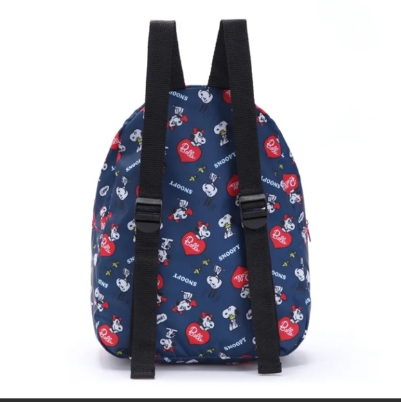 2015 Peanuts Snoopy Design Blue Bella Hearts Youth Ultra Light Backpack - Picture 9 of 14